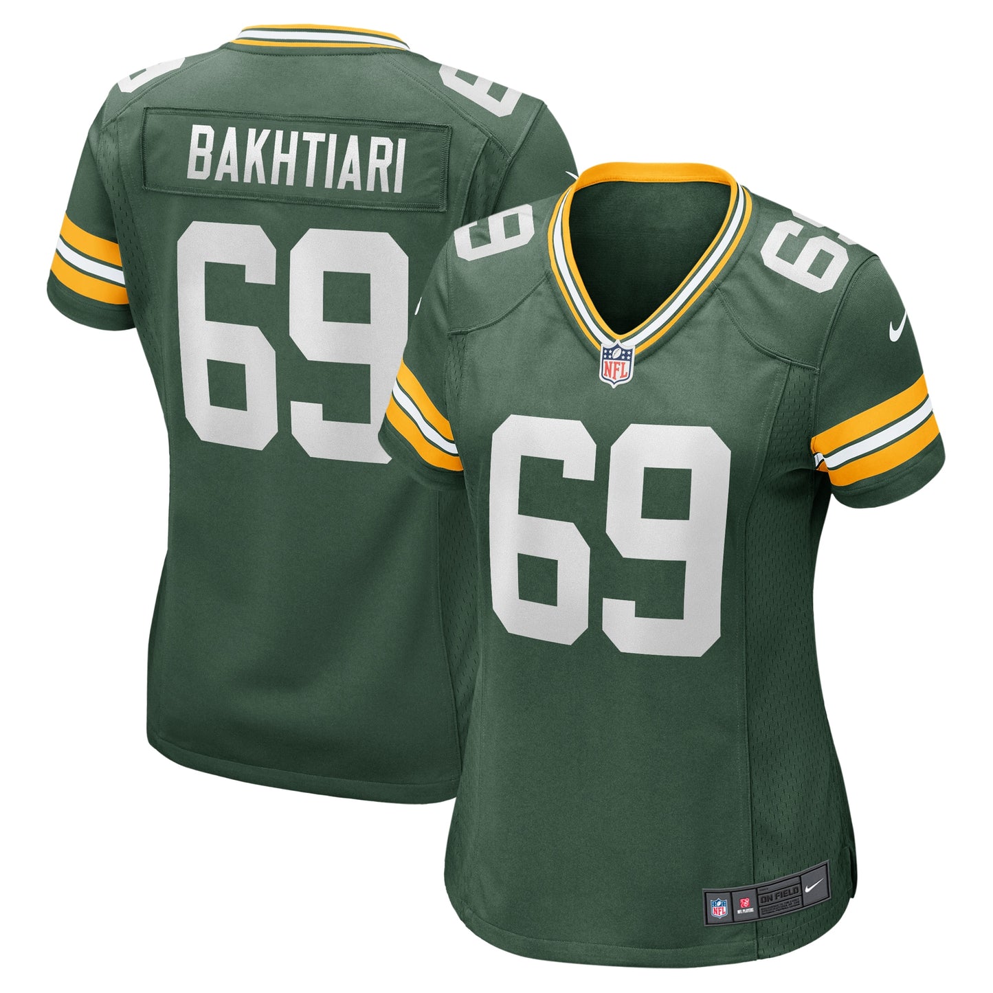 David Bakhtiari Green Bay Packers Nike Women's Game Player Jersey - Green