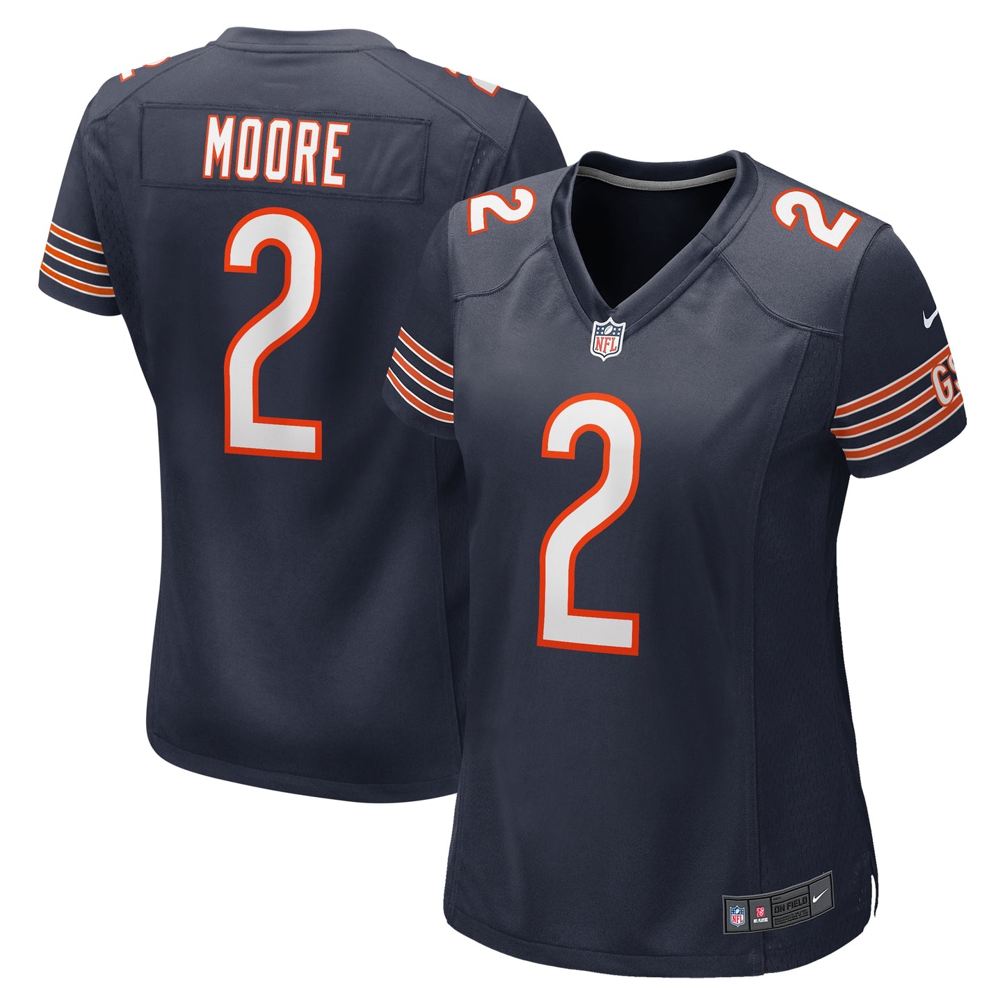 D.J. Moore Chicago Bears Nike Women's Player Jersey - Navy