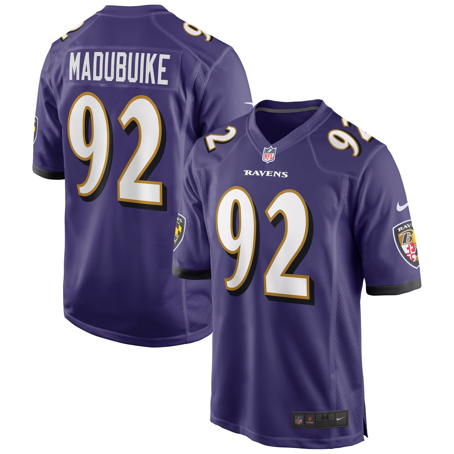 Justin Madubuike Baltimore Ravens Nike Game Player Jersey - Purple