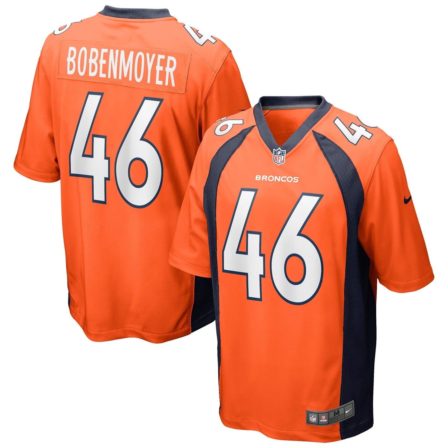 Men's Nike Jacob Bobenmoyer Orange Denver Broncos Game Jersey