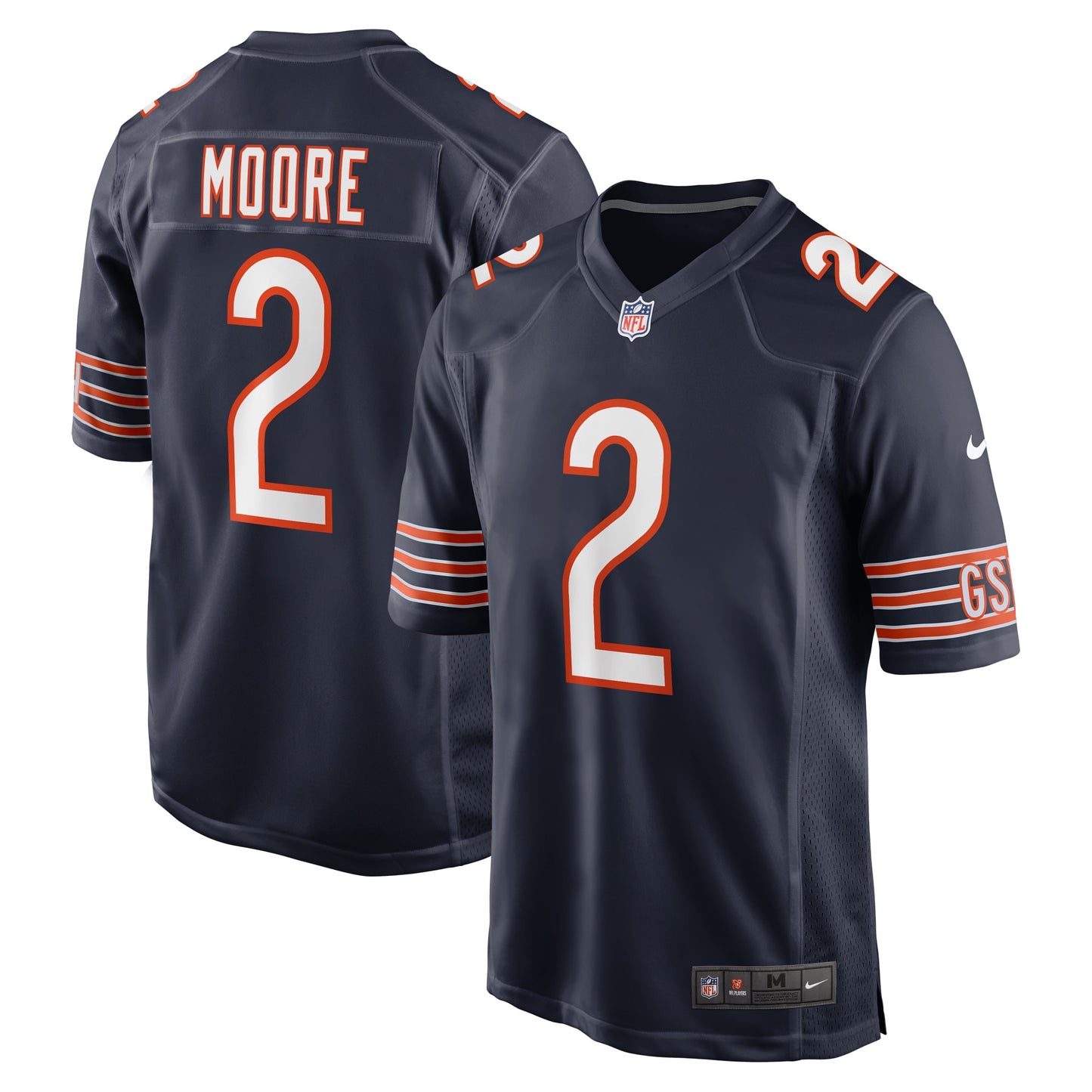 D.J. Moore Chicago Bears Nike Team Color Game Jersey - Navy