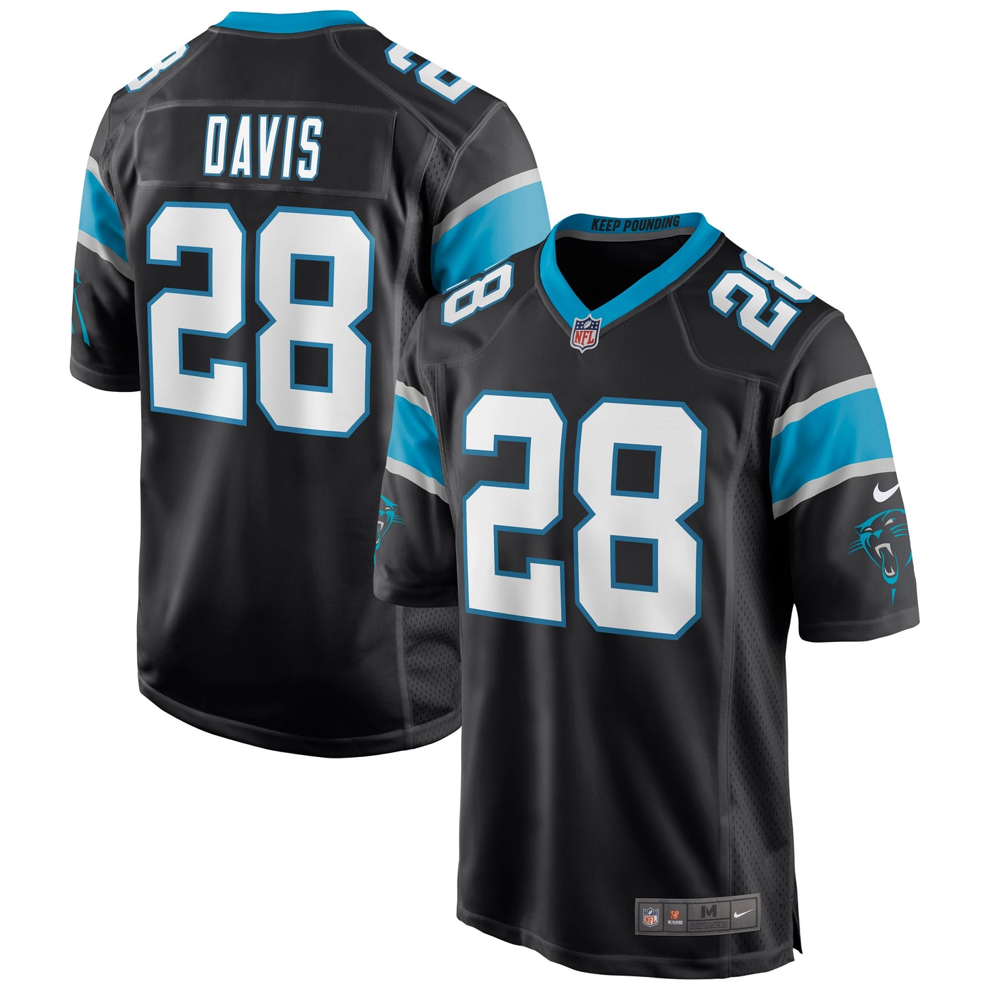 Mike Davis Carolina Panthers Nike Game Jersey - Black