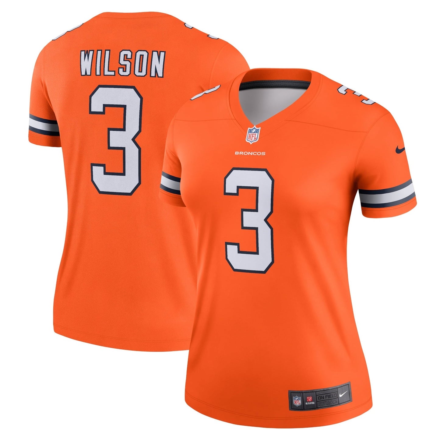 Women's Nike  Russell Wilson  Orange Denver Broncos Team Alternate Legend Jersey