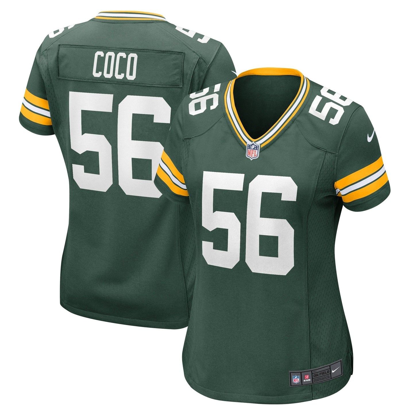 Women's Nike Jack Coco Green Green Bay Packers Game Player Jersey