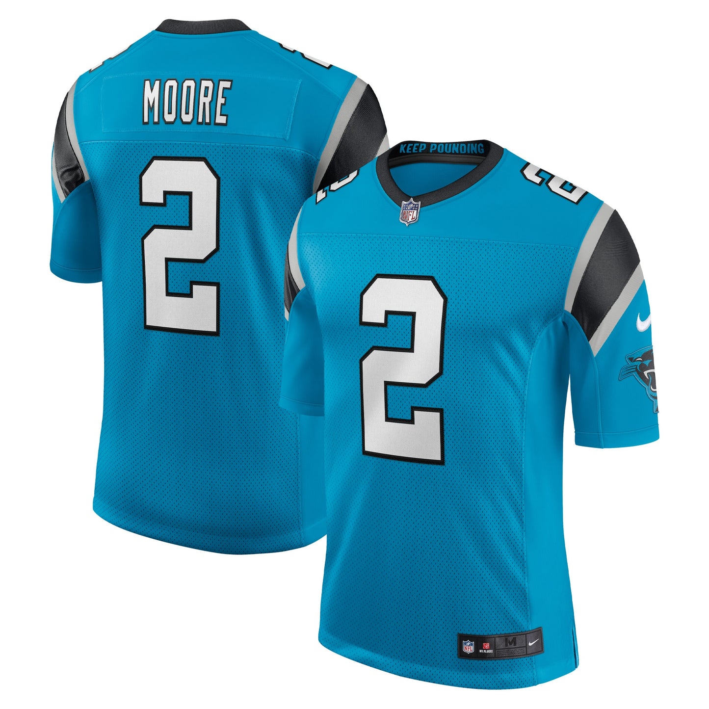 D.J. Moore Carolina Panthers Nike Vapor Limited Jersey - Blue