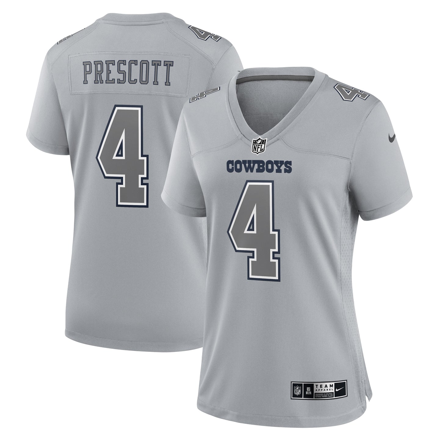Dak Prescott Dallas Cowboys Nike Women's Atmosphere Fashion Game Jersey - Gray